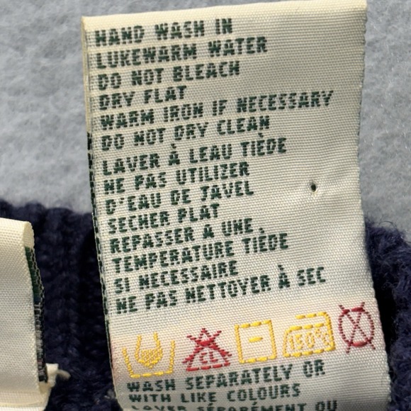 Vintage Northern Reflections Sweater Mens XL Golf Bag & Clubs Blue Knit Textured - Picture 8 of 8